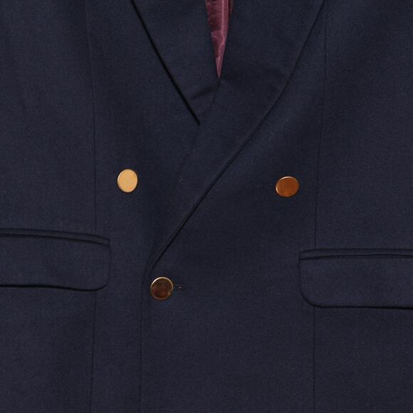 Vintage The Villager Navy Wool Blazer Size 10 Double Breasted - Picture 4 of 10